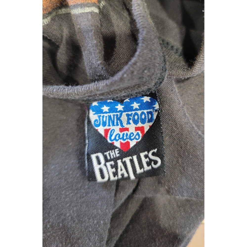 The Beatles Graphic T Shirt Womens Size S Gray Band T Shea Stadium Vintage Style - Picture 5 of 6